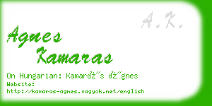 agnes kamaras business card